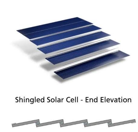 shingled solar cell
