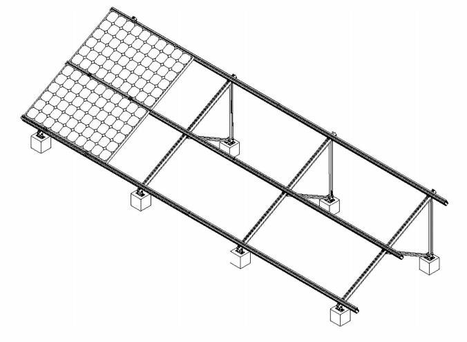 InkPV Solar power system solar panel bracket-Flat roof