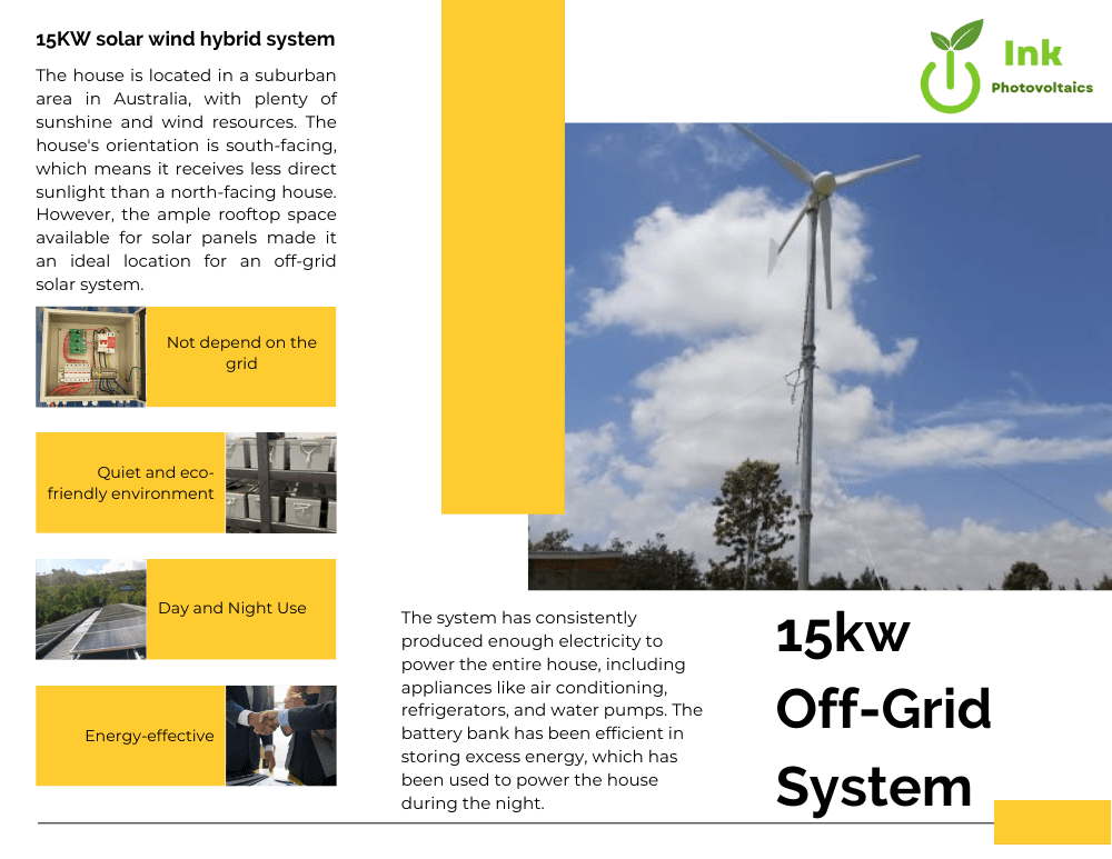 15kw wind solar hybrid system